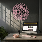 Mandala Silhouette Metal Wall Art – Intricate Sacred Geometry Design - KAFGP058 - New Age Realms