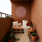 Mandala Silhouette Metal Wall Art – Intricate Sacred Geometry Design - KAFGP058 - New Age Realms