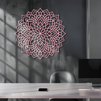 Mandala Silhouette Metal Wall Art – Intricate Sacred Geometry Design - KAFGP058 - New Age Realms