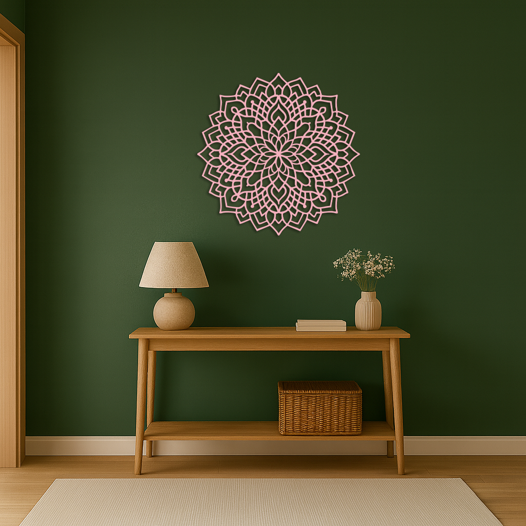 Mandala Silhouette Metal Wall Art – Intricate Sacred Geometry Design - KAFGP058 - New Age Realms