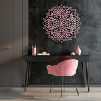 Mandala Silhouette Metal Wall Art – Intricate Sacred Geometry Design - KAFGP058 - New Age Realms