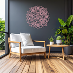 Mandala Silhouette Metal Wall Art – Intricate Sacred Geometry Design - KAFGP058 - New Age Realms