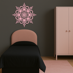 Mandala Silhouette Metal Wall Art – Sacred Geometry Flower Design - KAFGP060 - New Age Realms