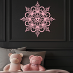 Mandala Silhouette Metal Wall Art – Sacred Geometry Flower Design - KAFGP060 - New Age Realms