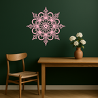 Mandala Silhouette Metal Wall Art – Sacred Geometry Flower Design - KAFGP060 - New Age Realms