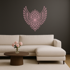 Winged Mandala Metal Wall Art – Sacred Geometry Design - KAFGP057 - New Age Realms
