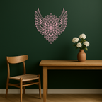Winged Mandala Metal Wall Art – Sacred Geometry Design - KAFGP057 - New Age Realms