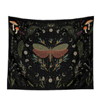 Moon Phase Black Tapestries - New Age Realms