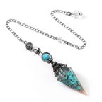 Sier Colorful Crystal Pendulum Stone Gravel Pendants - New Age Realms
