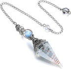 Sier Colorful Crystal Pendulum Stone Gravel Pendants - New Age Realms