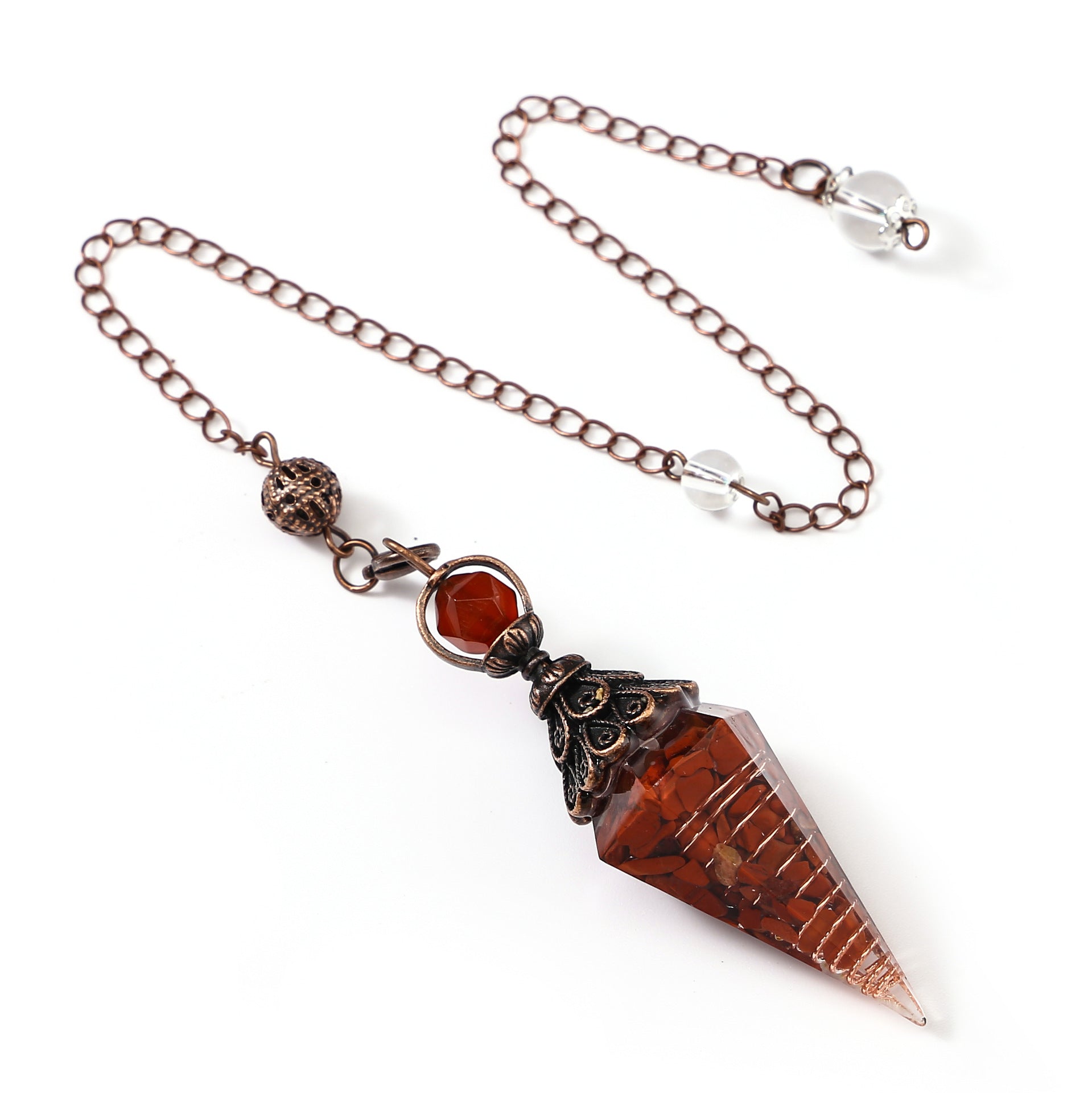 Sier Colorful Crystal Pendulum Stone Gravel Pendants - New Age Realms