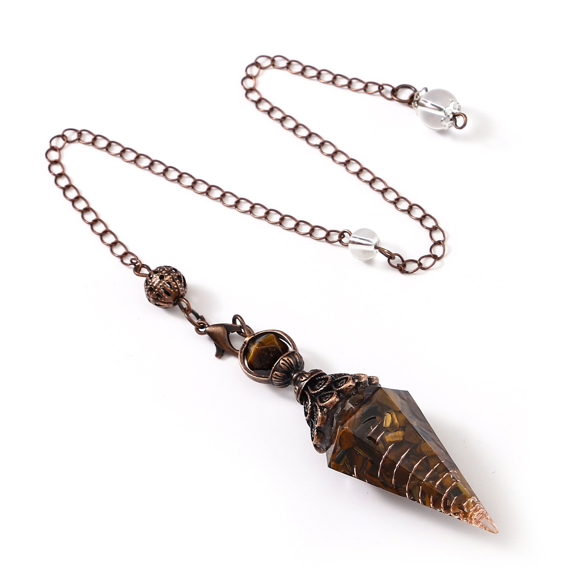 Sier Colorful Crystal Pendulum Stone Gravel Pendants - New Age Realms