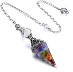Sier Colorful Crystal Pendulum Stone Gravel Pendants - New Age Realms