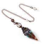 Sier Colorful Crystal Pendulum Stone Gravel Pendants - New Age Realms