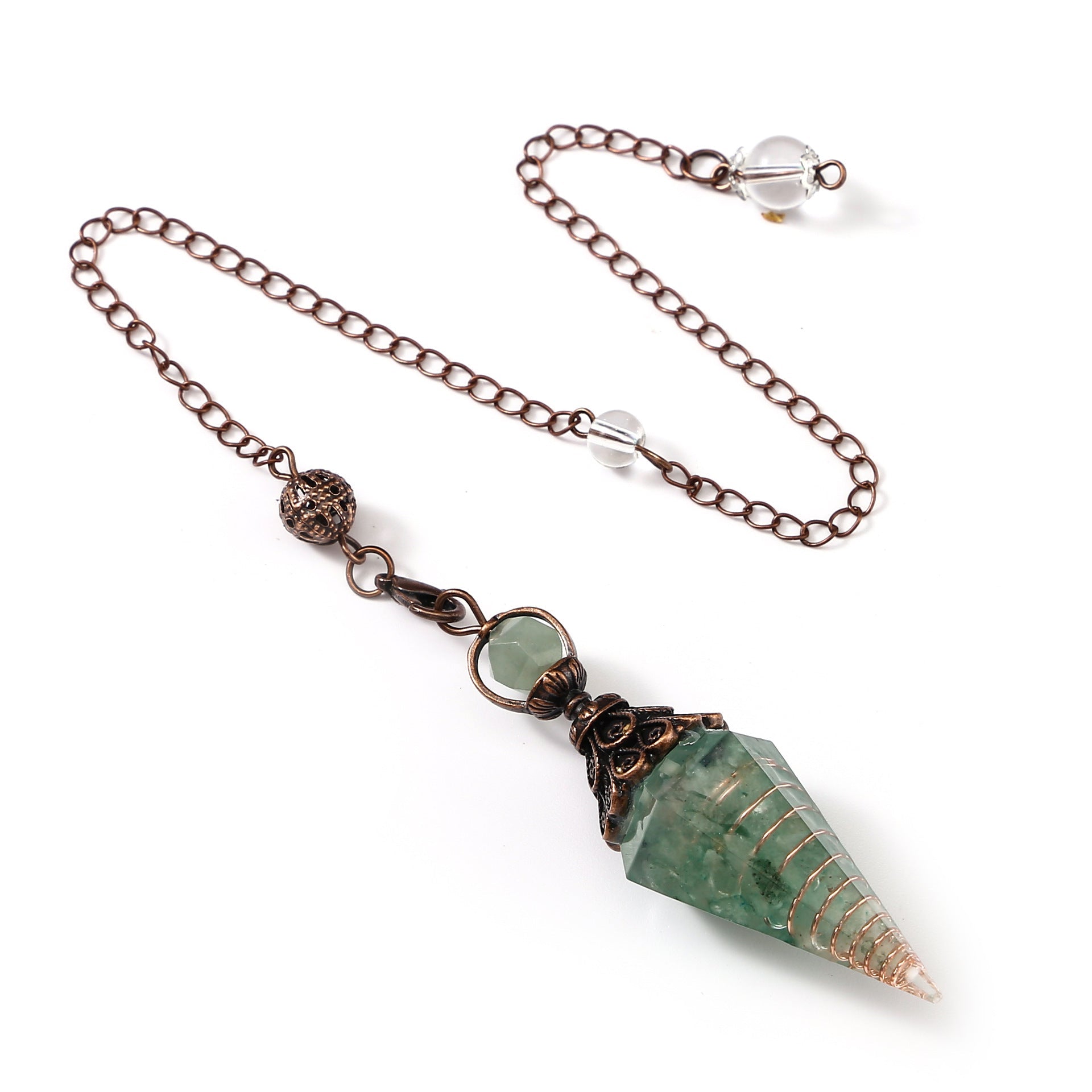 Sier Colorful Crystal Pendulum Stone Gravel Pendants - New Age Realms