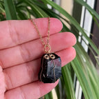 Raw Crystal Wire Wrap Gold Necklaces - New Age Realms