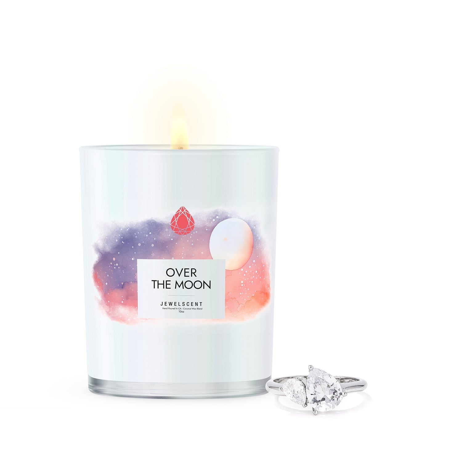 Over The Moon 10oz Mystery Jewelry  Candle - New Age Realms