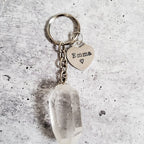 Personalized Raw Crystal Keychain - New Age Realms