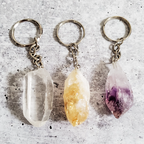 Personalized Raw Crystal Keychain - New Age Realms