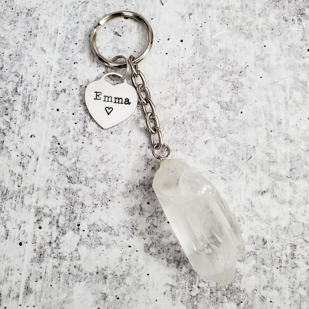 Raw Crystal Keychain - New Age Realms