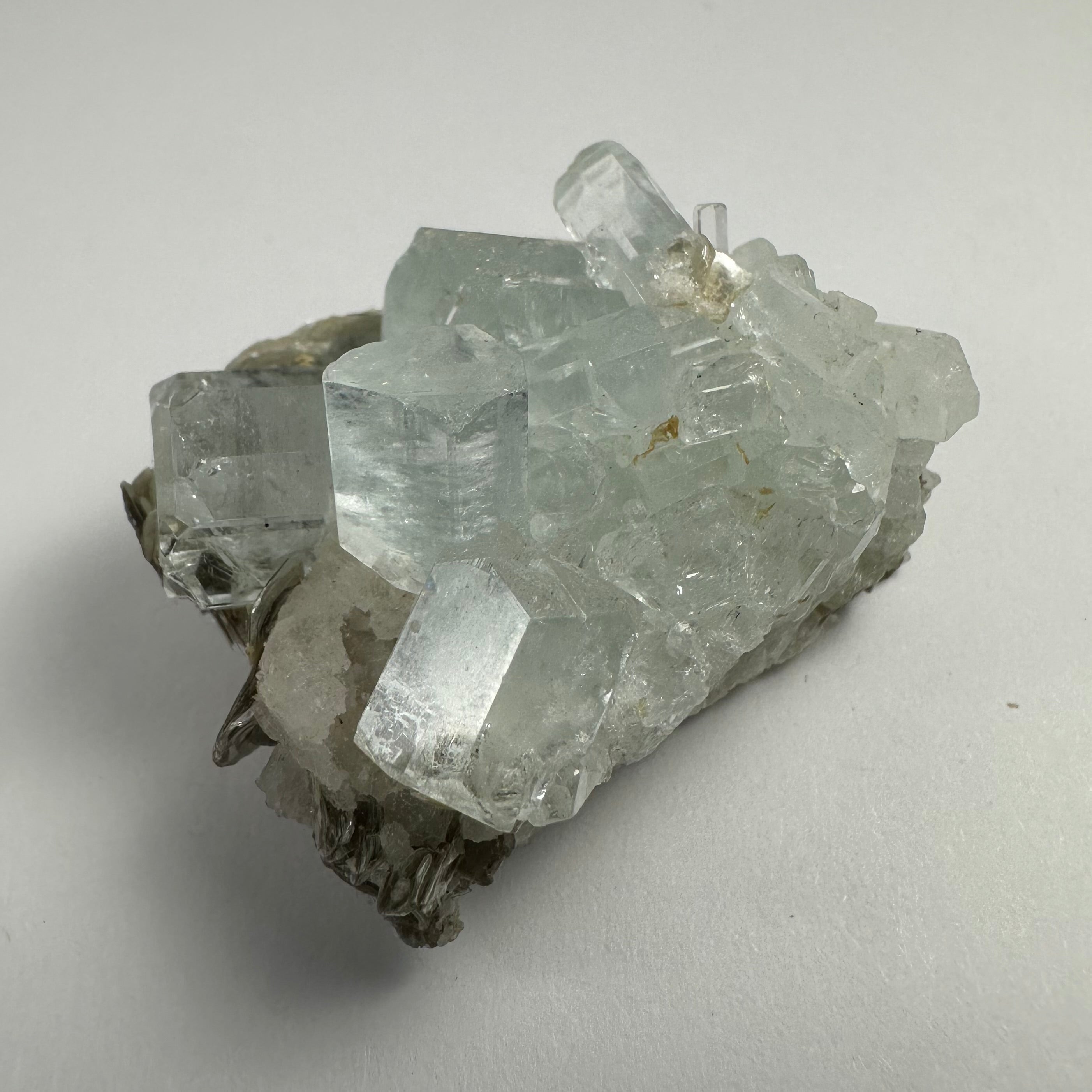 Aquamarine with Muscovite and Albite Shigar Valley, Skardu, Pakistan - New Age Realms