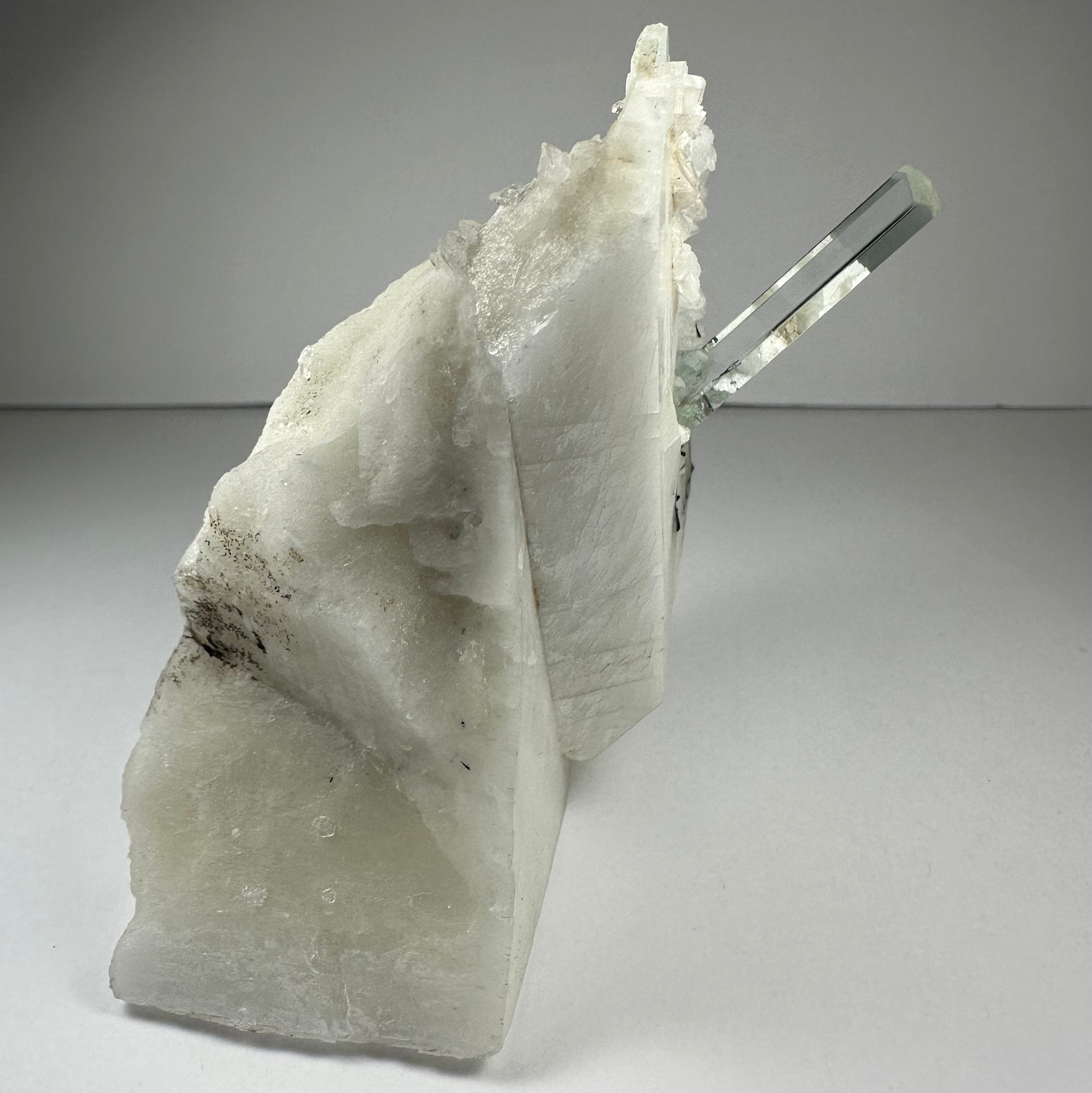 Aquamarine Beryl on Albite - New Age Realms