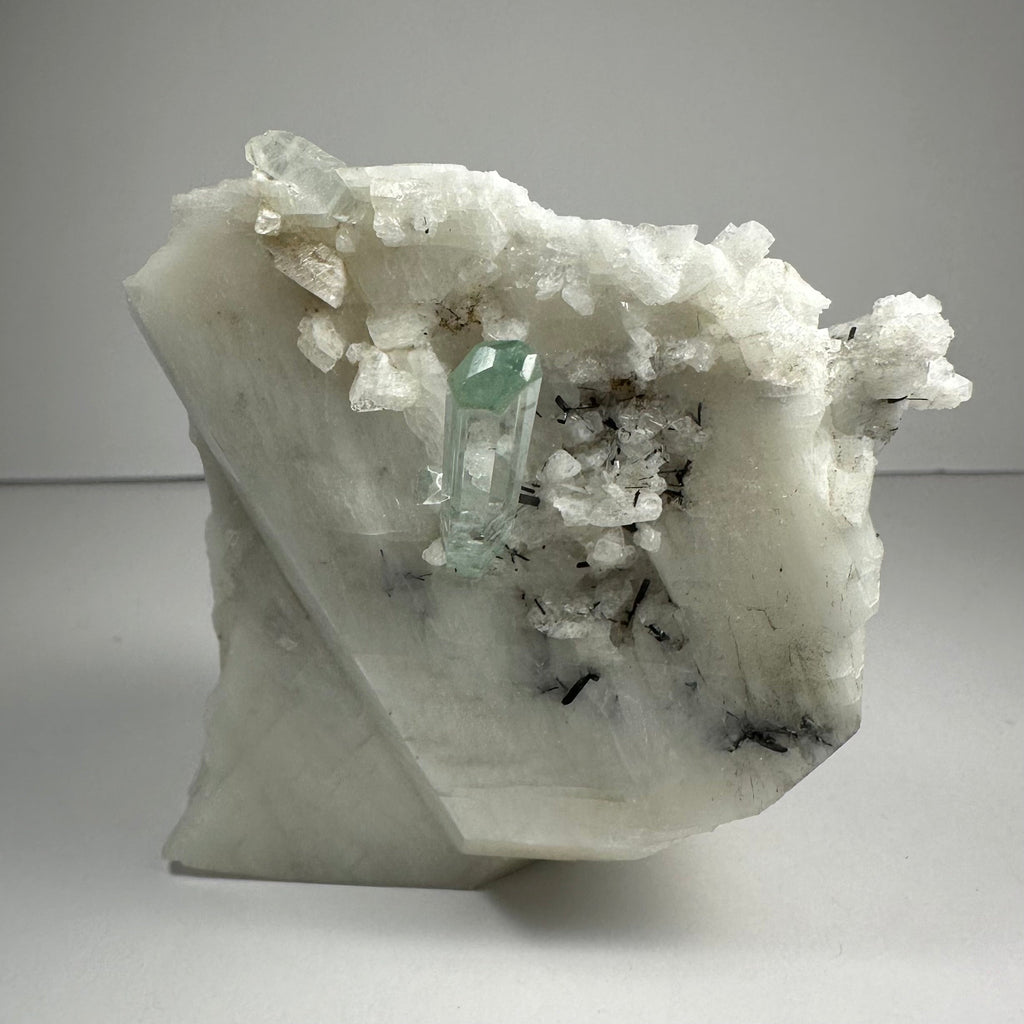 Aquamarine Beryl on Albite - New Age Realms