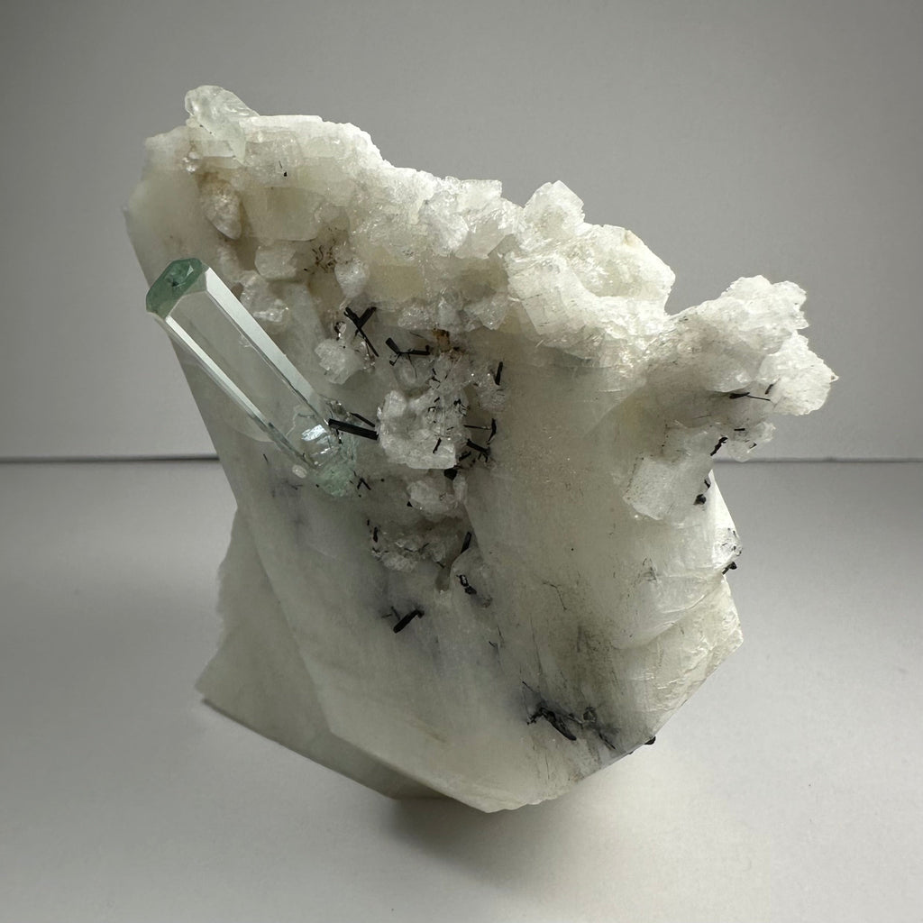 Aquamarine Beryl on Albite - New Age Realms
