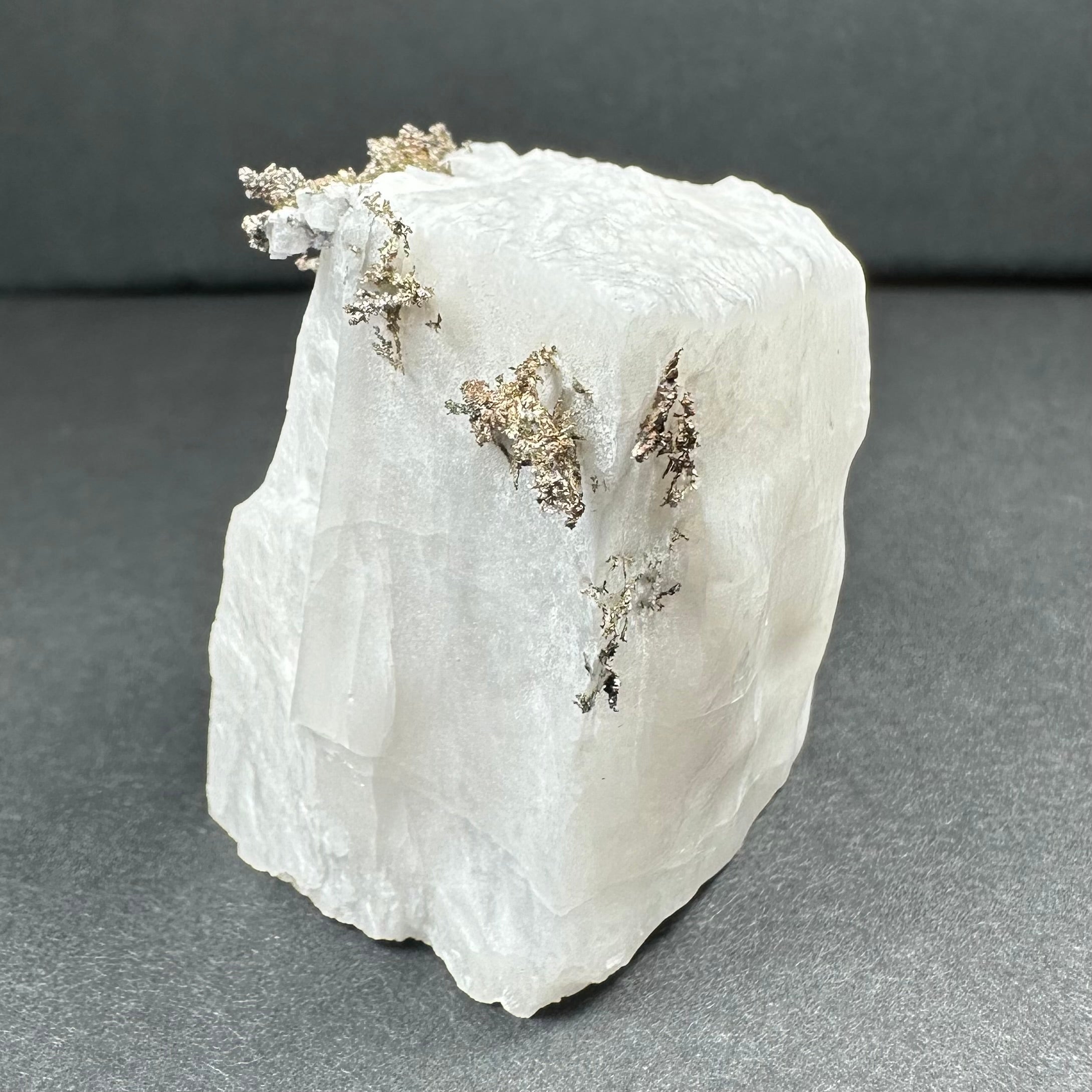 Native Dendritic Silver on Calcite from Morocco - New Age Realms
