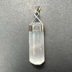 Selenite Pendant in Sterling Silver Clasp - New Age Realms