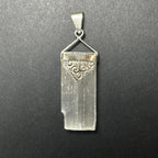 Selenite Pendant in Sterling Silver Clasp - New Age Realms