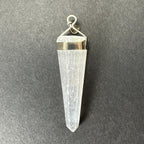 Selenite Pendant in Sterling Silver Clasp - New Age Realms