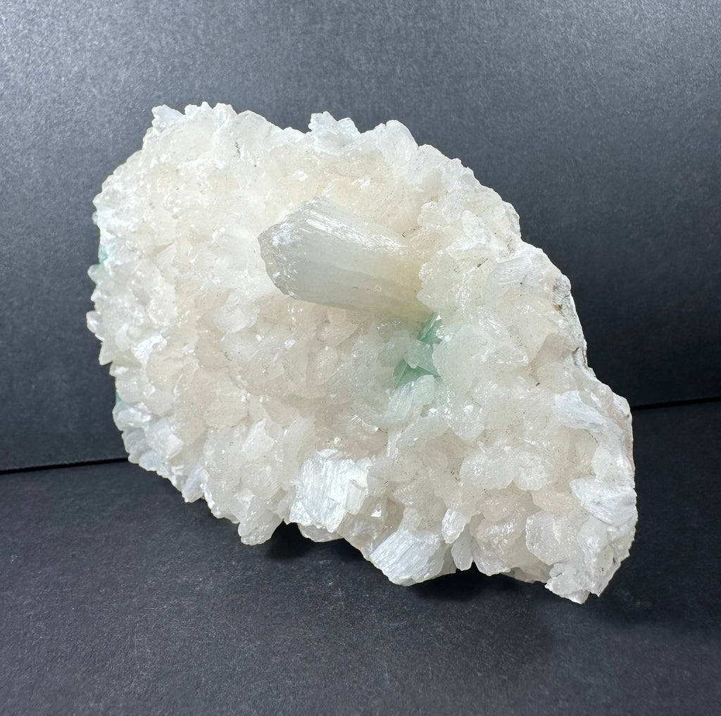 Ocean Green Apophyllite with Stilbite on matrix - New Age Realms