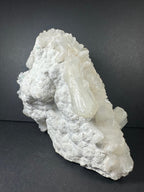Stilbite with Green Apophyllite and Mordenite on matrix - New Age Realms