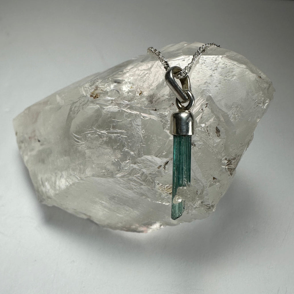 Natural Tourmaline Pencil Pendant - New Age Realms