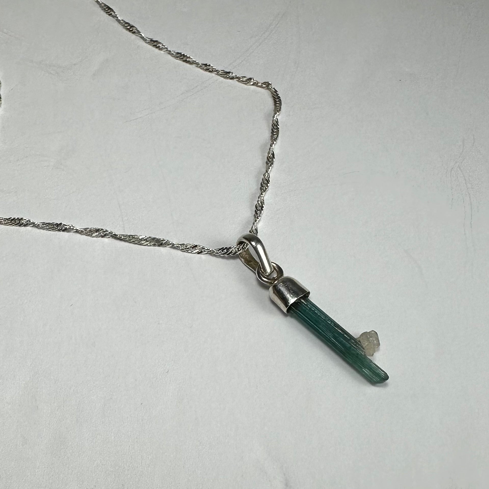 Natural Tourmaline Pencil Pendant - New Age Realms