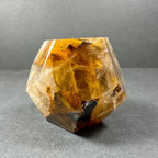 Yellow Hematoid Quartz Dodecahedron Carving from Brazil - New Age Realms