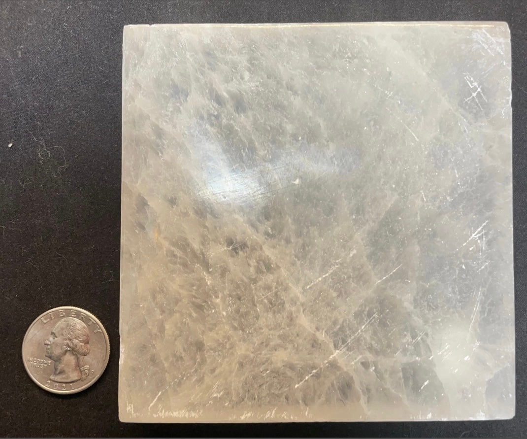 Selenite Crystal Charging Plate 10cm - New Age Realms