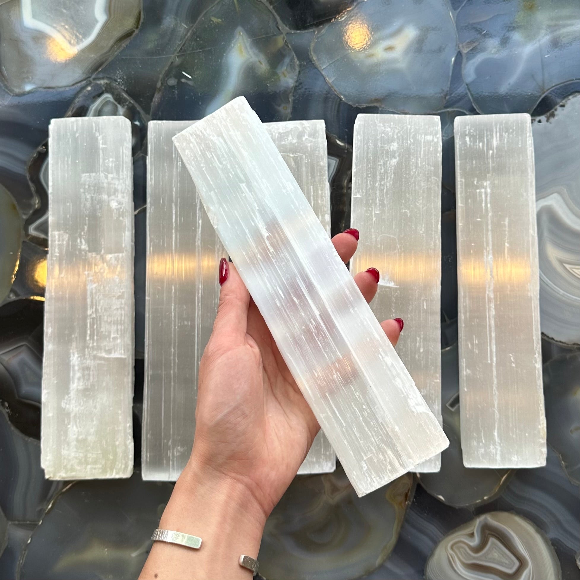 Rough Selenite Bar (L) - New Age Realms