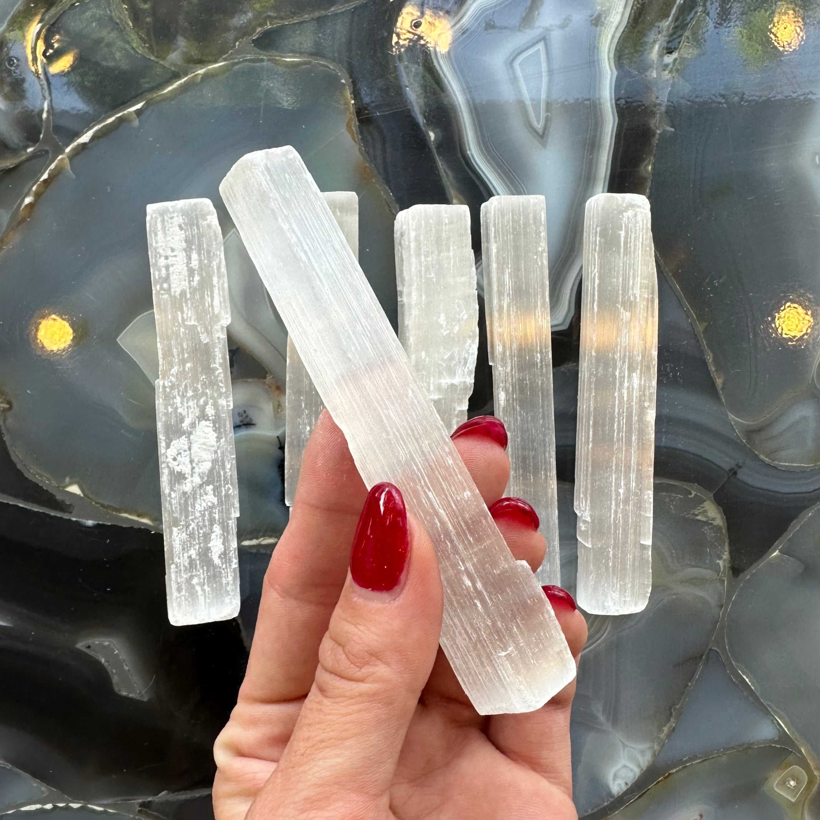 Selenite Stick 15cm from Morocco - New Age Realms