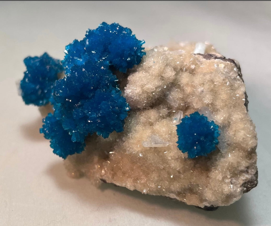 Cavansite with Stilbite on Matrix from Pune, Maharashtra, India - New Age Realms