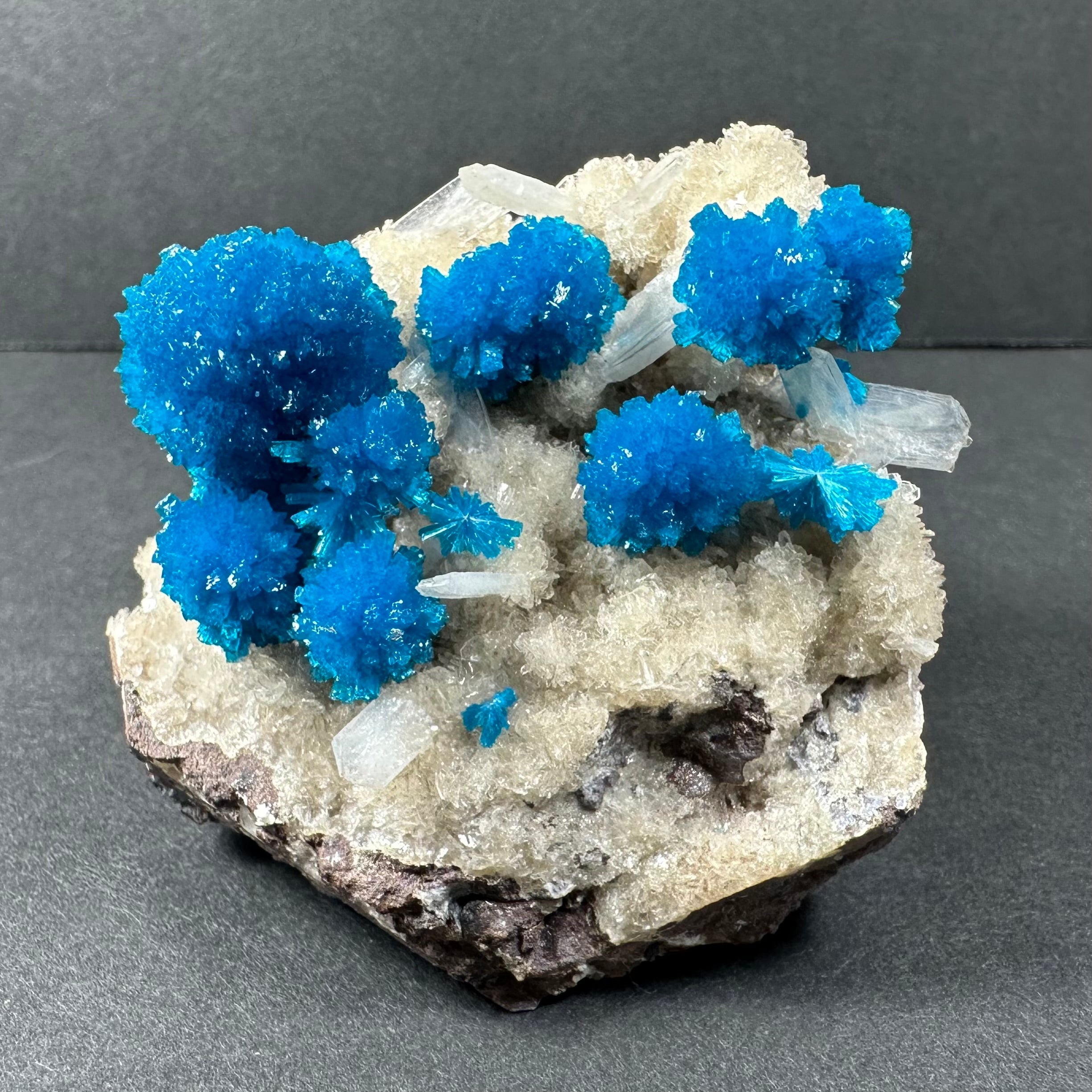 Cavansite with Stilbite on Matrix from Pune, Maharashtra, India - New Age Realms