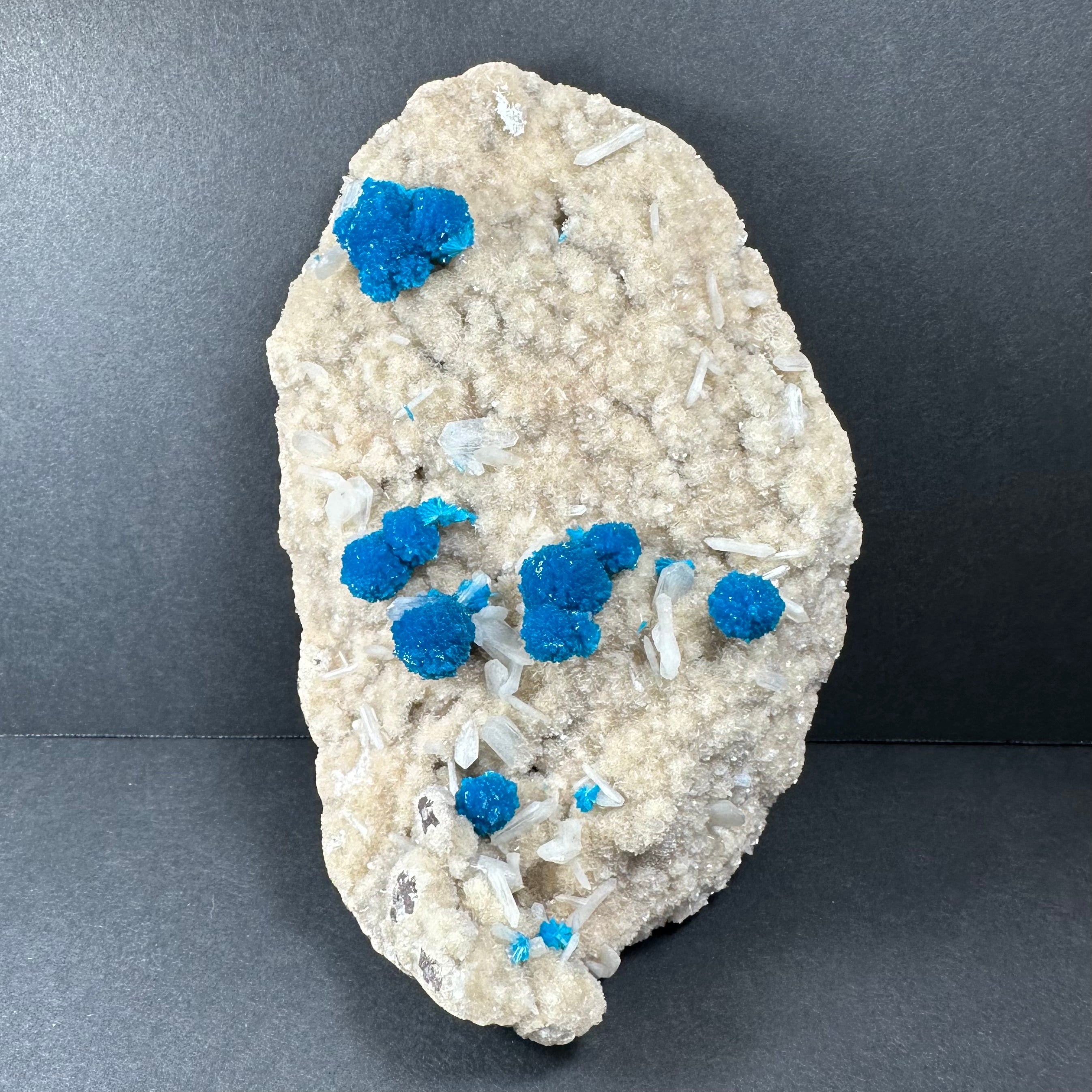 Cavansite with Stilbite on Matrix Maharashtra, Pune, India - New Age Realms