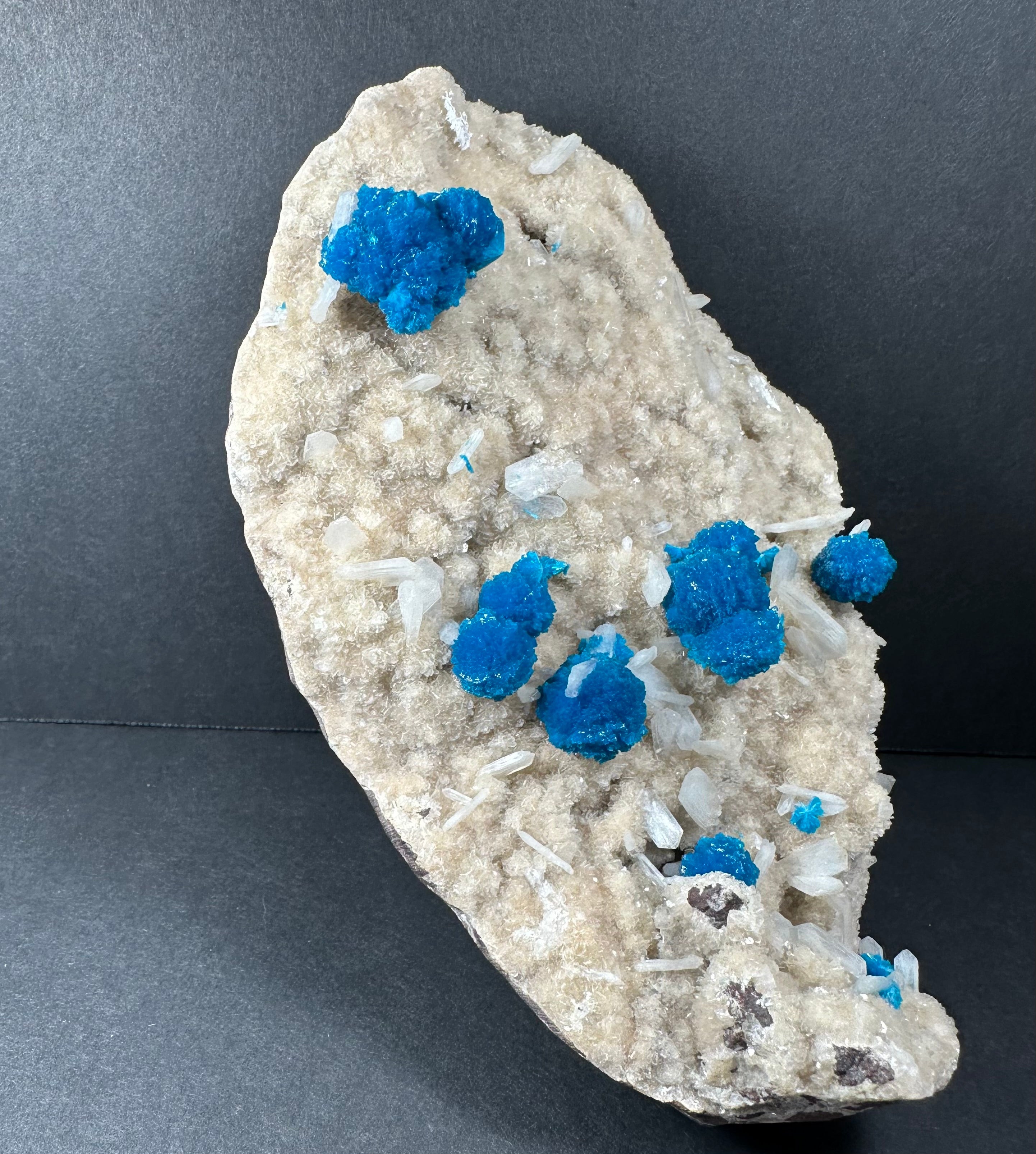 Cavansite with Stilbite on Matrix Maharashtra, Pune, India - New Age Realms
