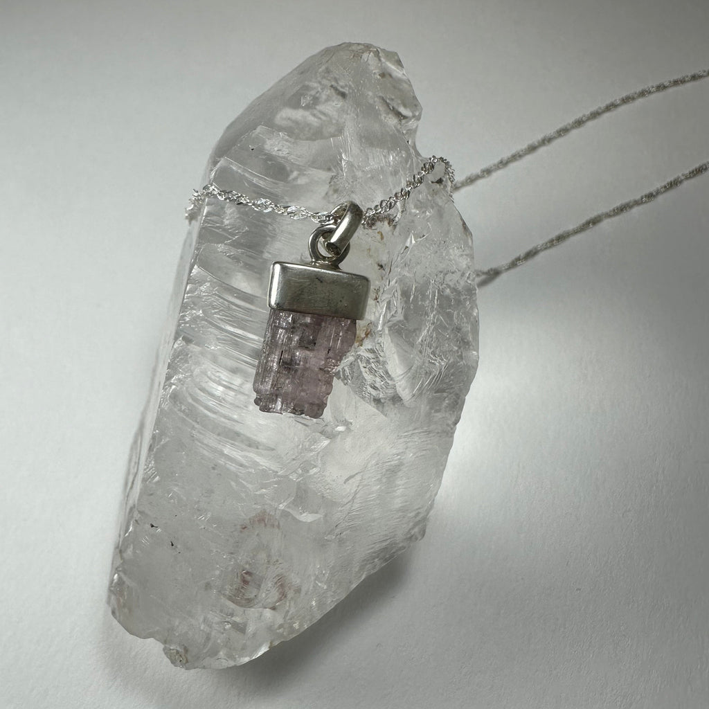 Natural Tourmaline Pencil Pendant - New Age Realms