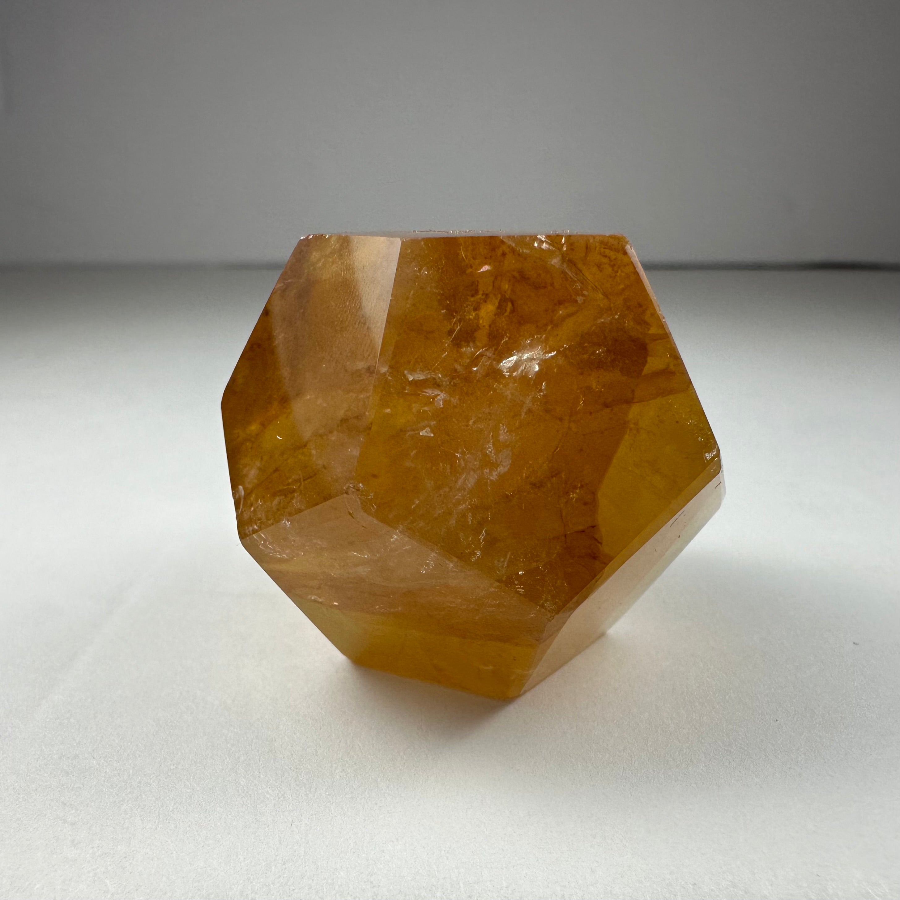 Yellow Hematoid Quartz Dodecahedron Carving from Brazil - New Age Realms