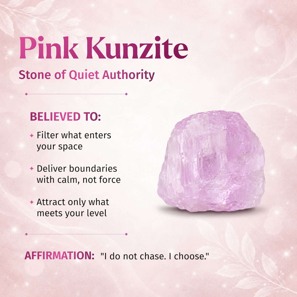 Más Raro Que los Diamantes - El Colgante de Kunzita Rosa