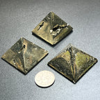 Iron Pyrite Pyramid Crystal Druzy Carving Polished Fools Gold - New Age Realms