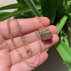 Raw Crystal Wire Wrap Gold Necklaces - New Age Realms