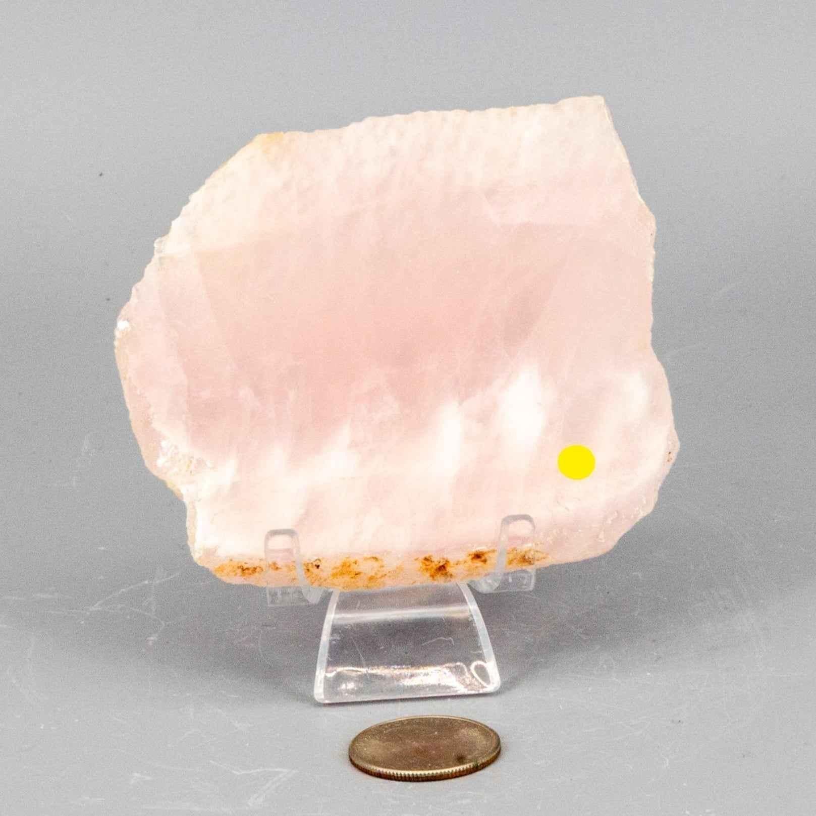 Rose Quartz Crystal Polished Slice Natural Pink Stone - New Age Realms